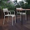 Flash Furniture Silver All-Weather Steel Dining Chair XU-CH-10318-ARM-SIL-GG - alternate 2